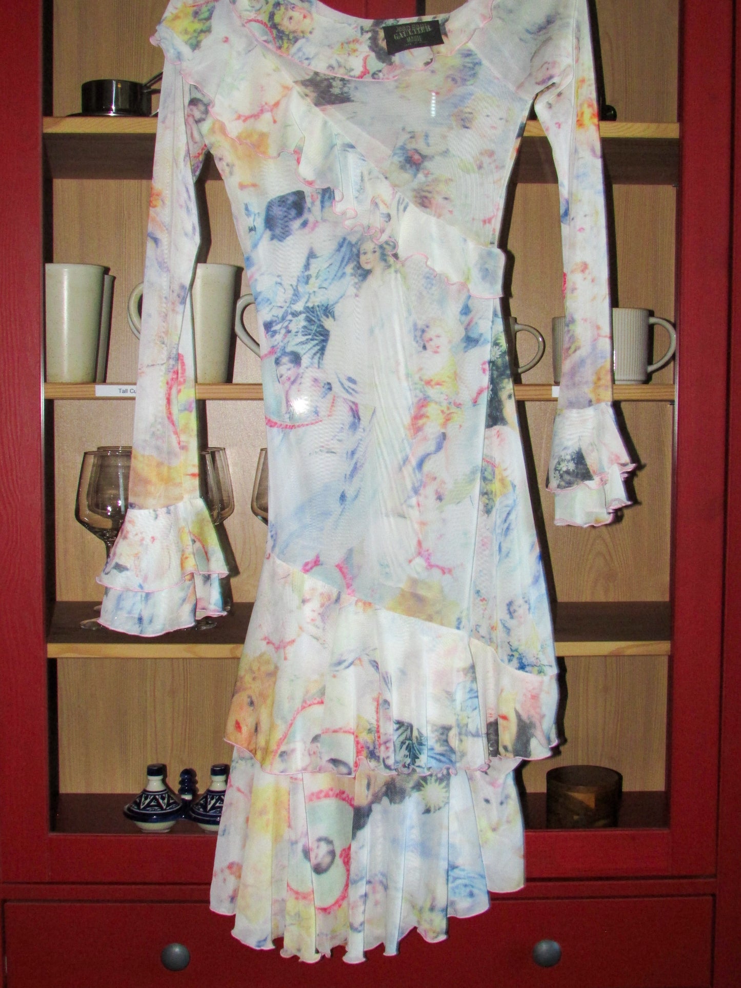 Jean Paul Gaultier 1990s Cherub Print Dress