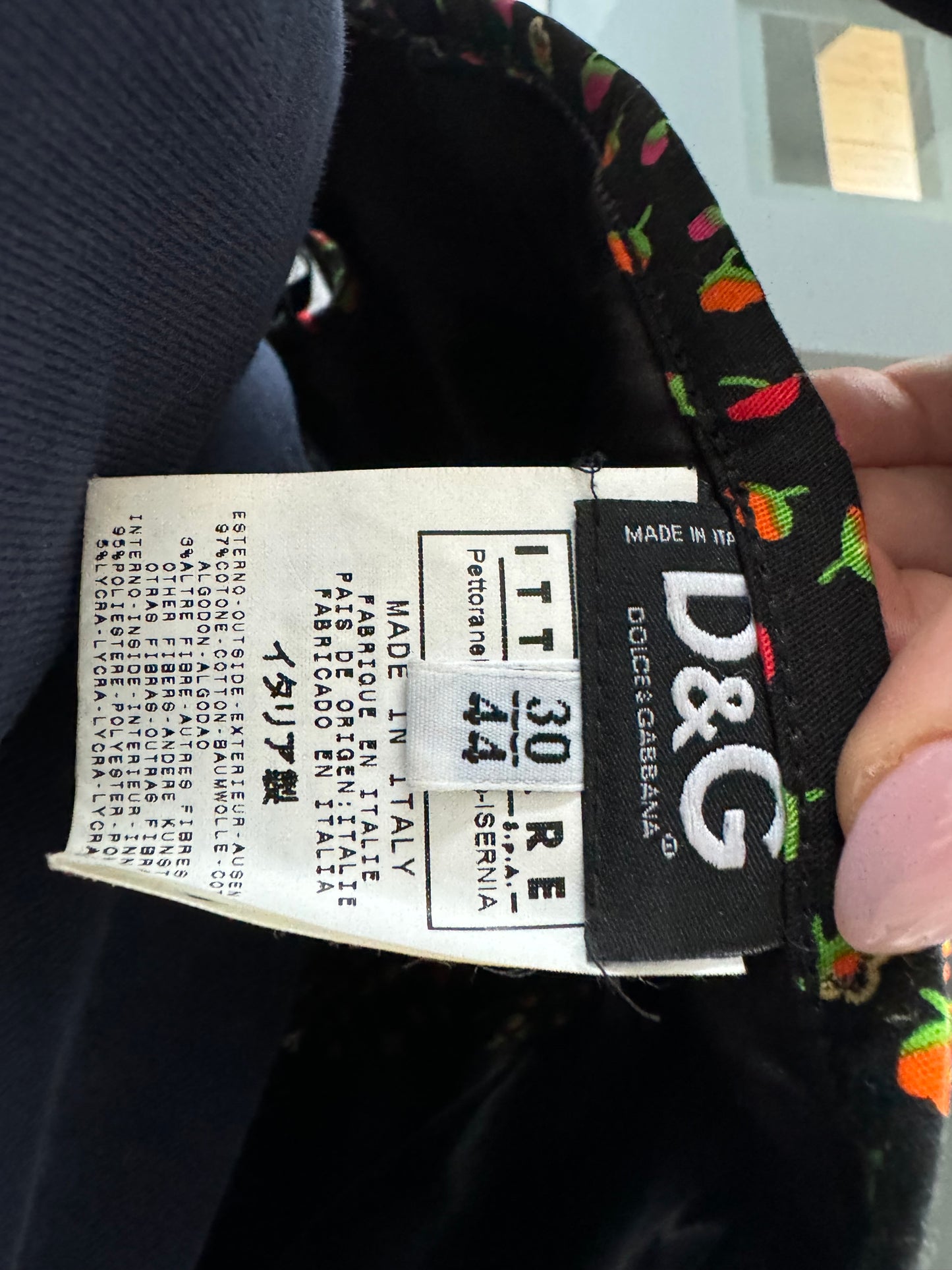 D&G Floral Black/Red Corset