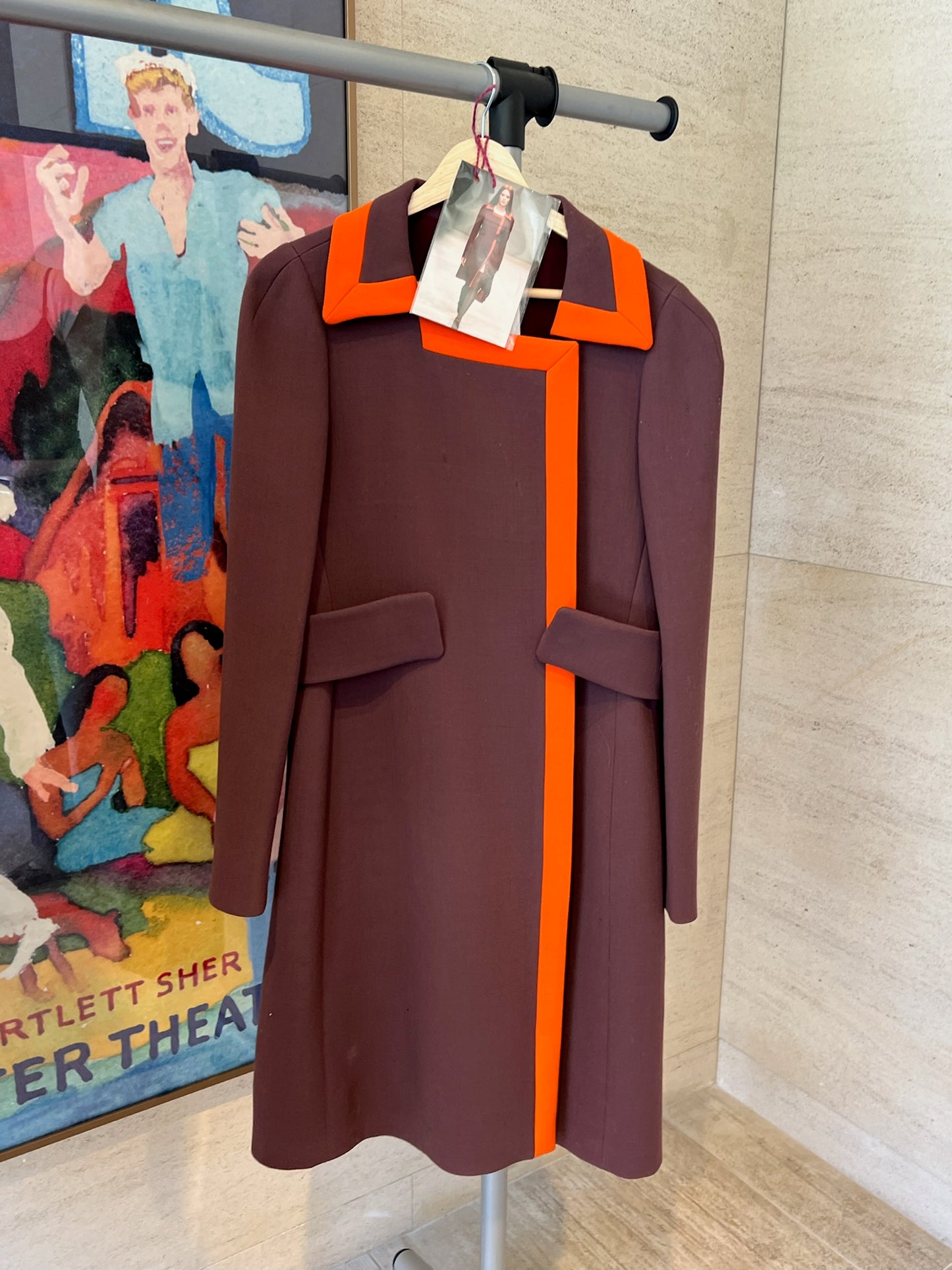 Prada Fall/Winter 2001 Runway Color-Block Coat