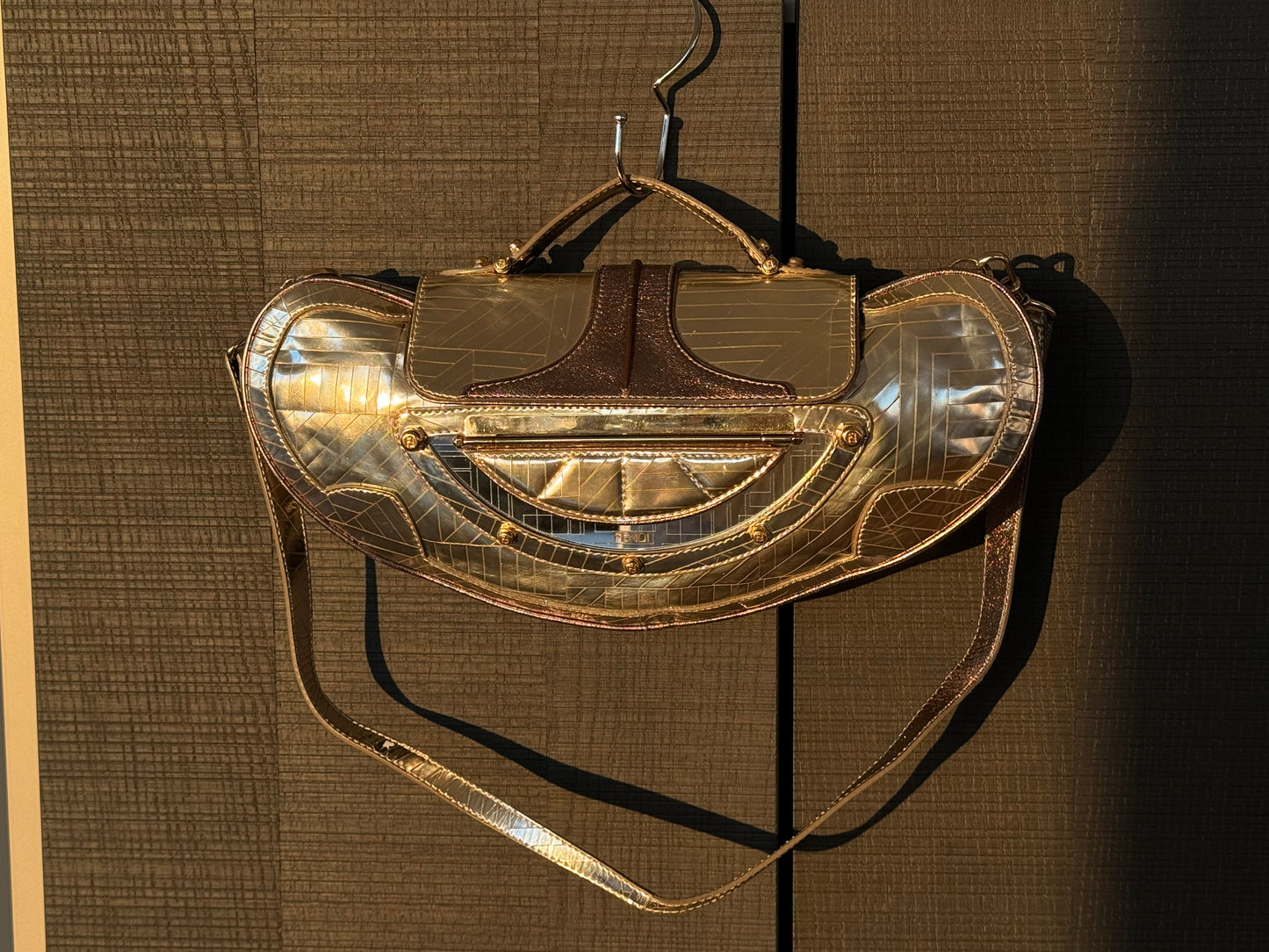 Fendi Gold Vanity Mirror Purse