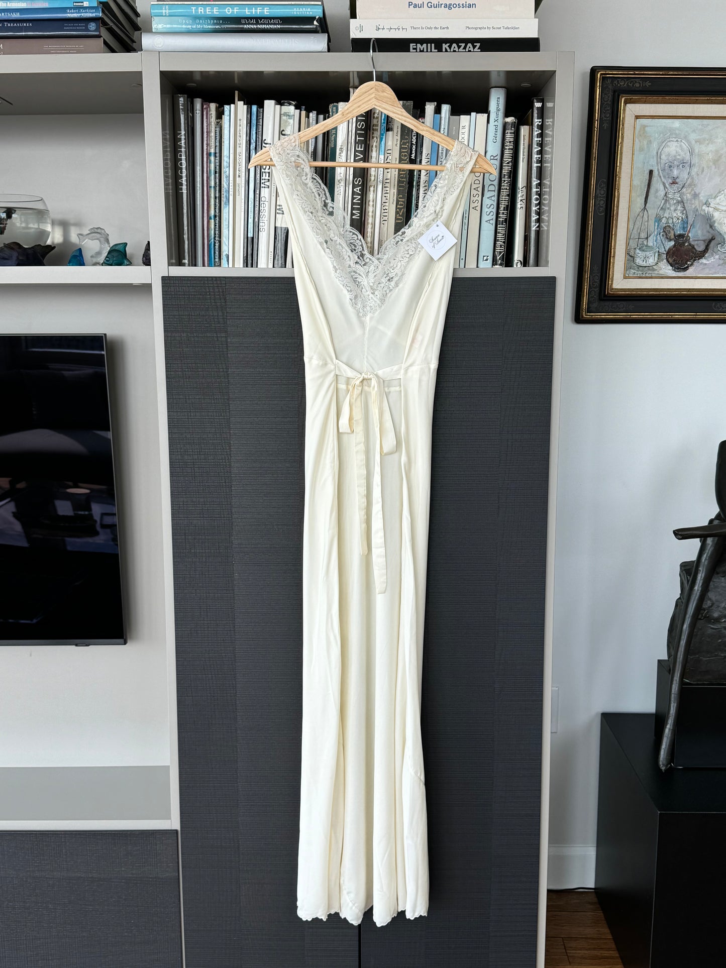 Vintage Ivory Silk Slip Dress