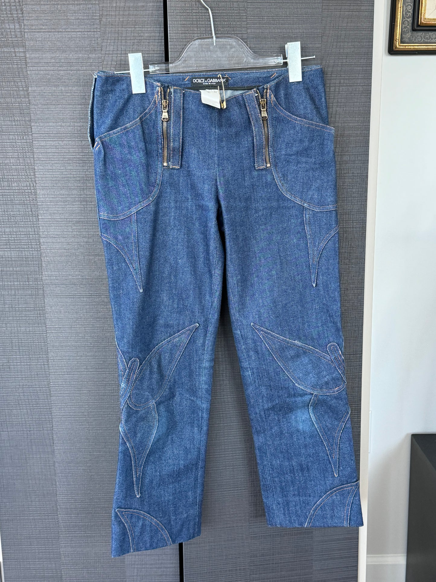 Dolce & Gabbana s/s 2002 Butterfly Denim Capris
