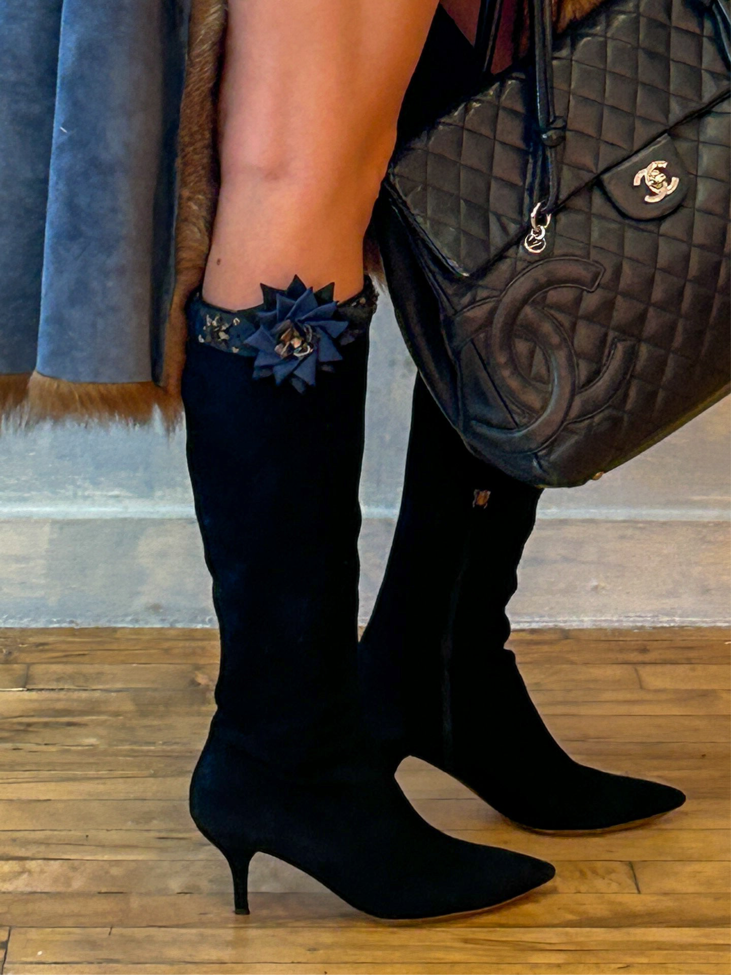 Vintage Moschino Cheap & Chic Suede Knee-High Boots 37