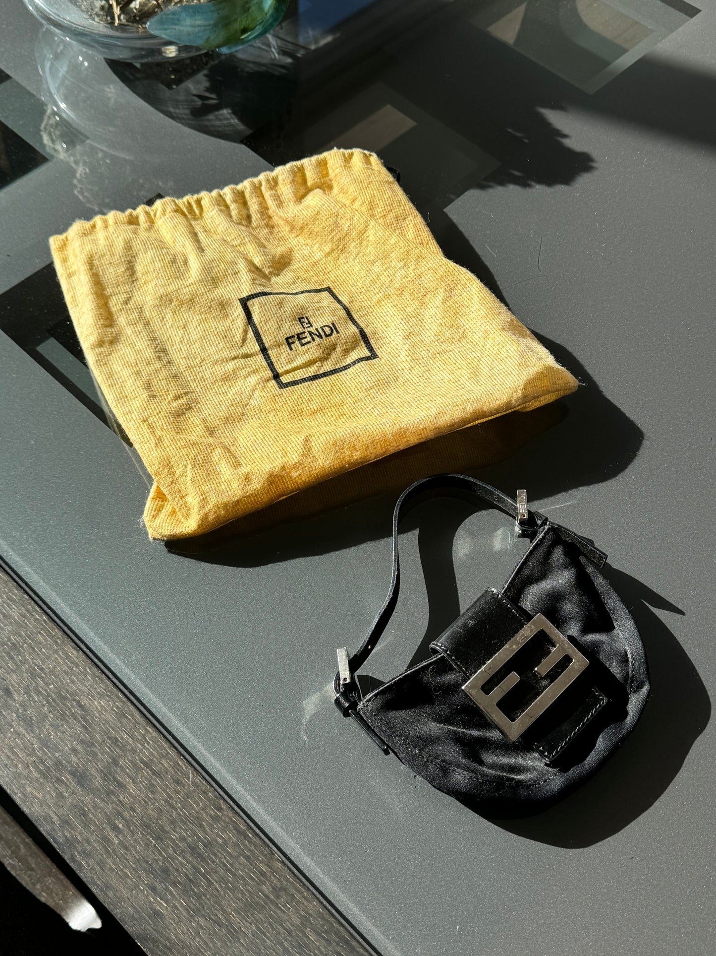 Fendi Black/Silver Croissant