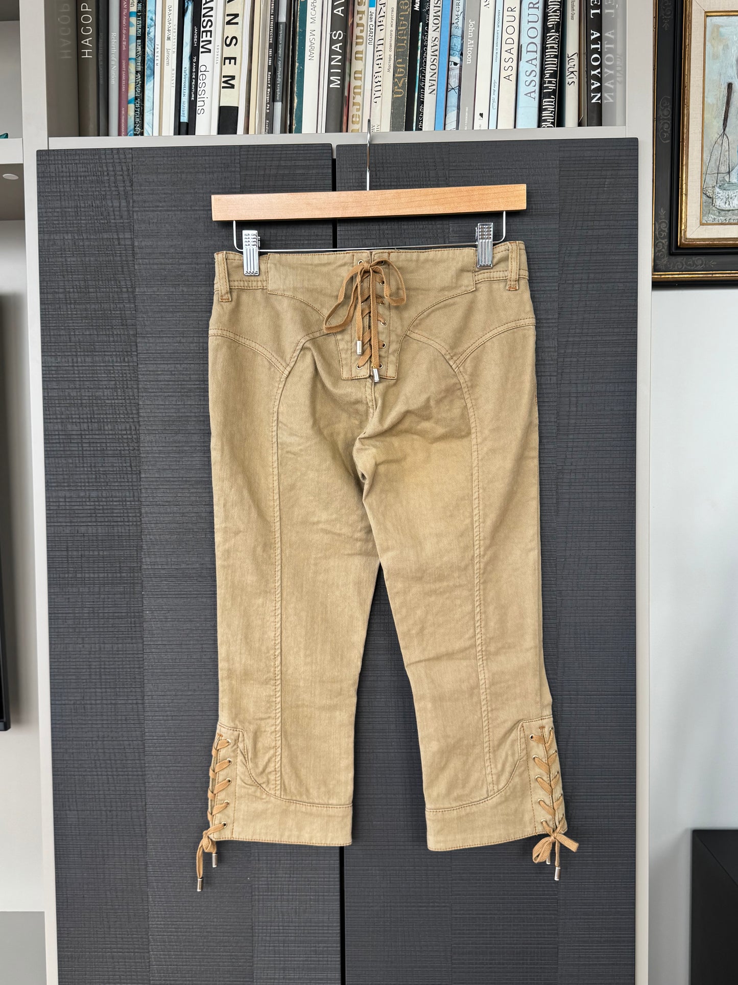 Vintage D&G Lace-Up Capri Pants