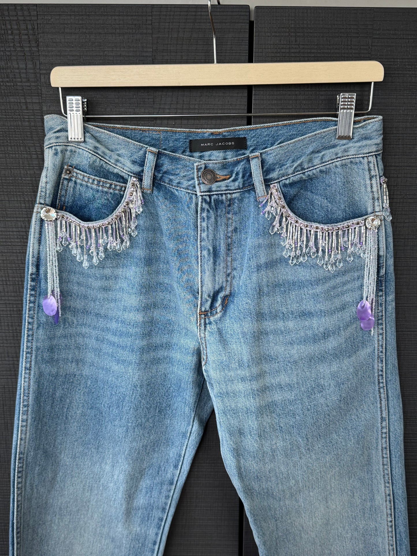 Vintage Marc Jacobs Beaded Fringe Denim