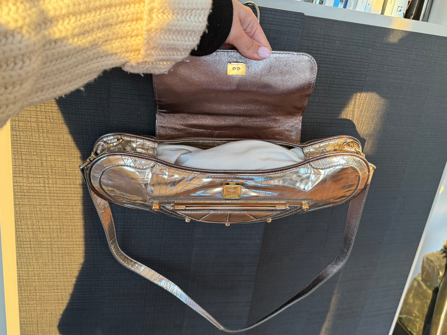 Fendi Gold Vanity Mirror Purse