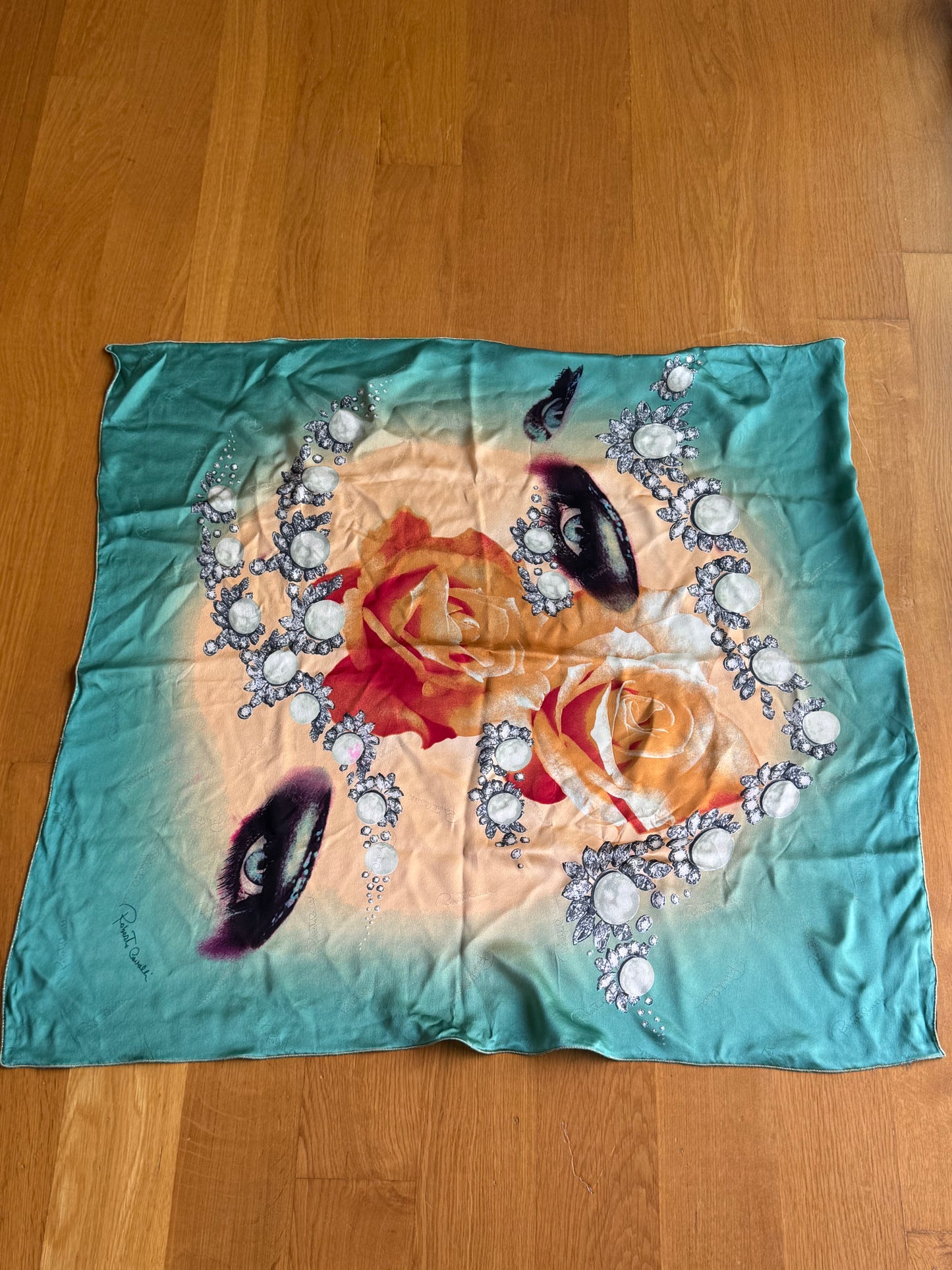 Roberto Cavalli SS2001 Silk Large Scarf