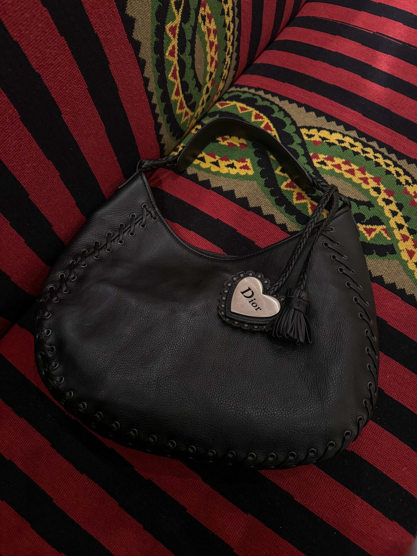 Dior Leather Hobo w/ heart detail
