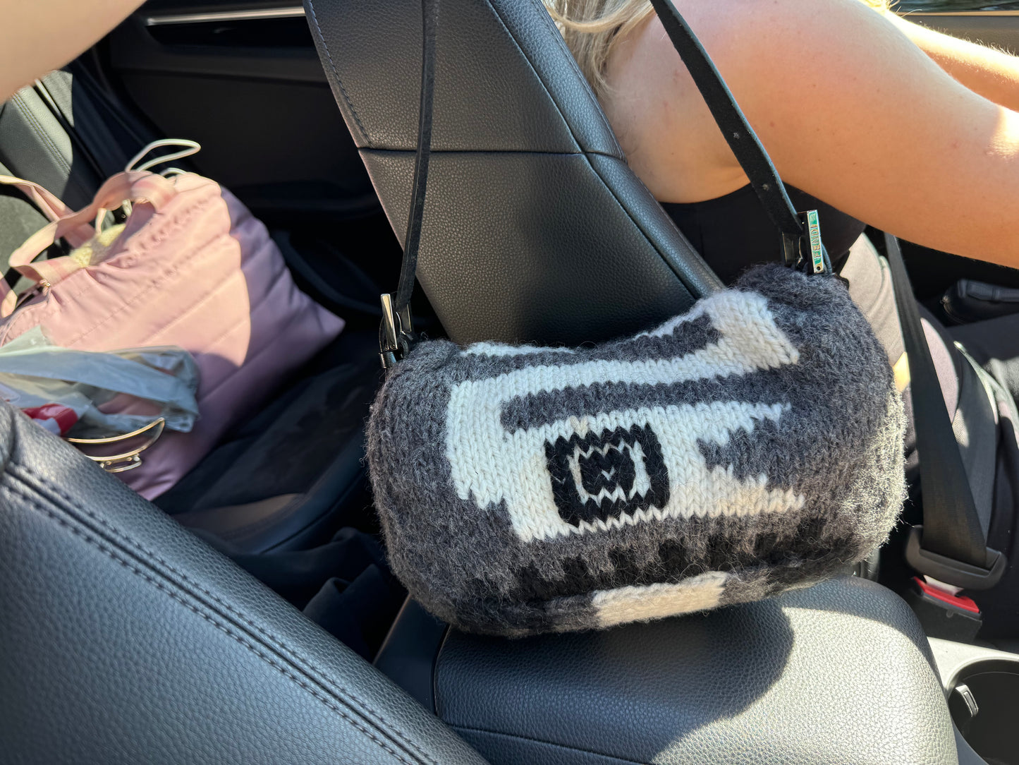 Fendi Wool Geometric Baguette
