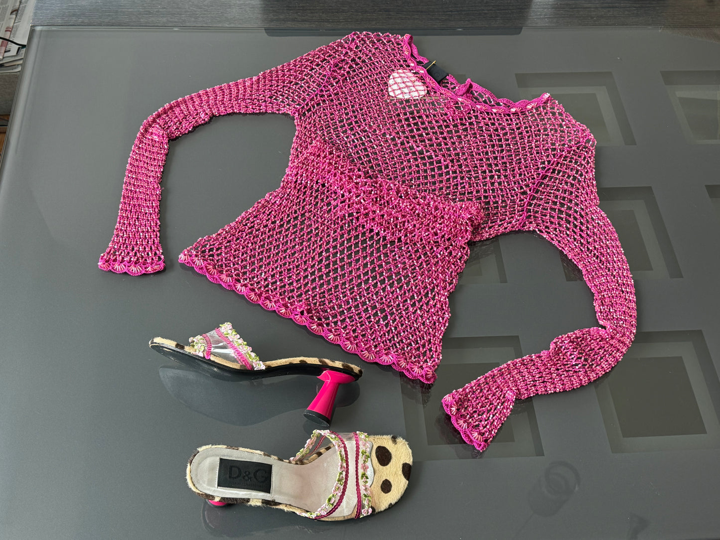D&G s/s 1998 crochet beaded top