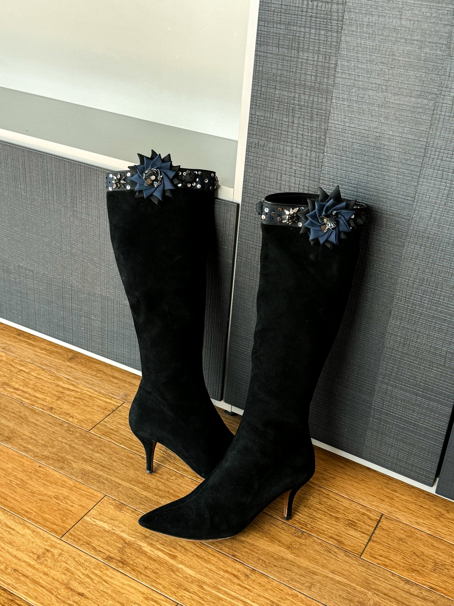 Vintage Moschino Cheap & Chic Suede Knee-High Boots 37