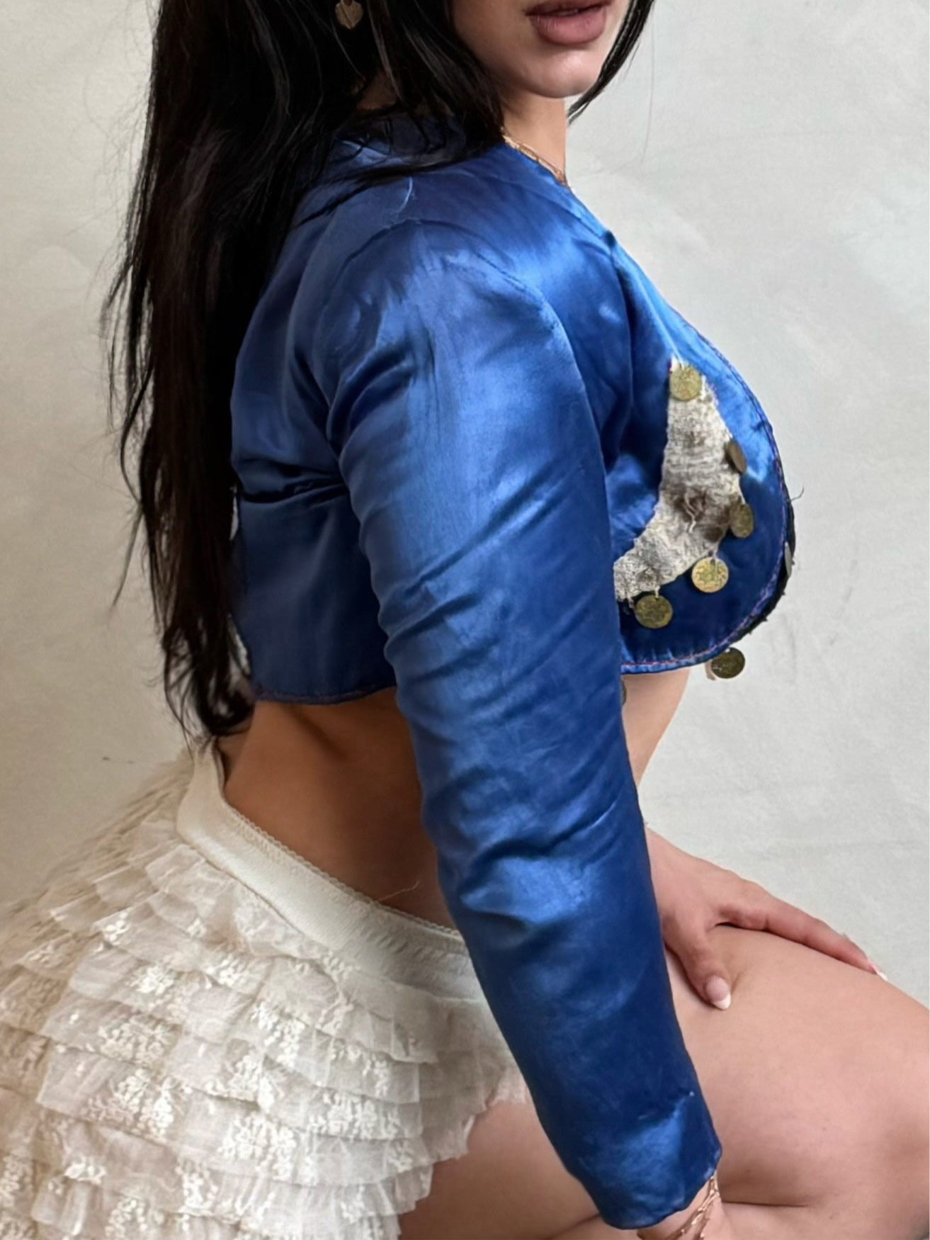 Vintage Embellished Silk Bolero