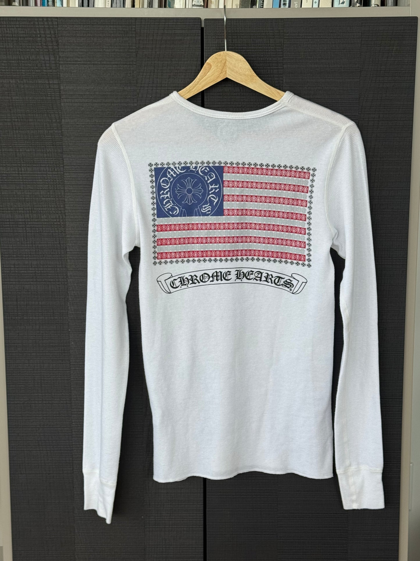 Vintage Chrome Hearts Thermal American Flag Long Sleeve