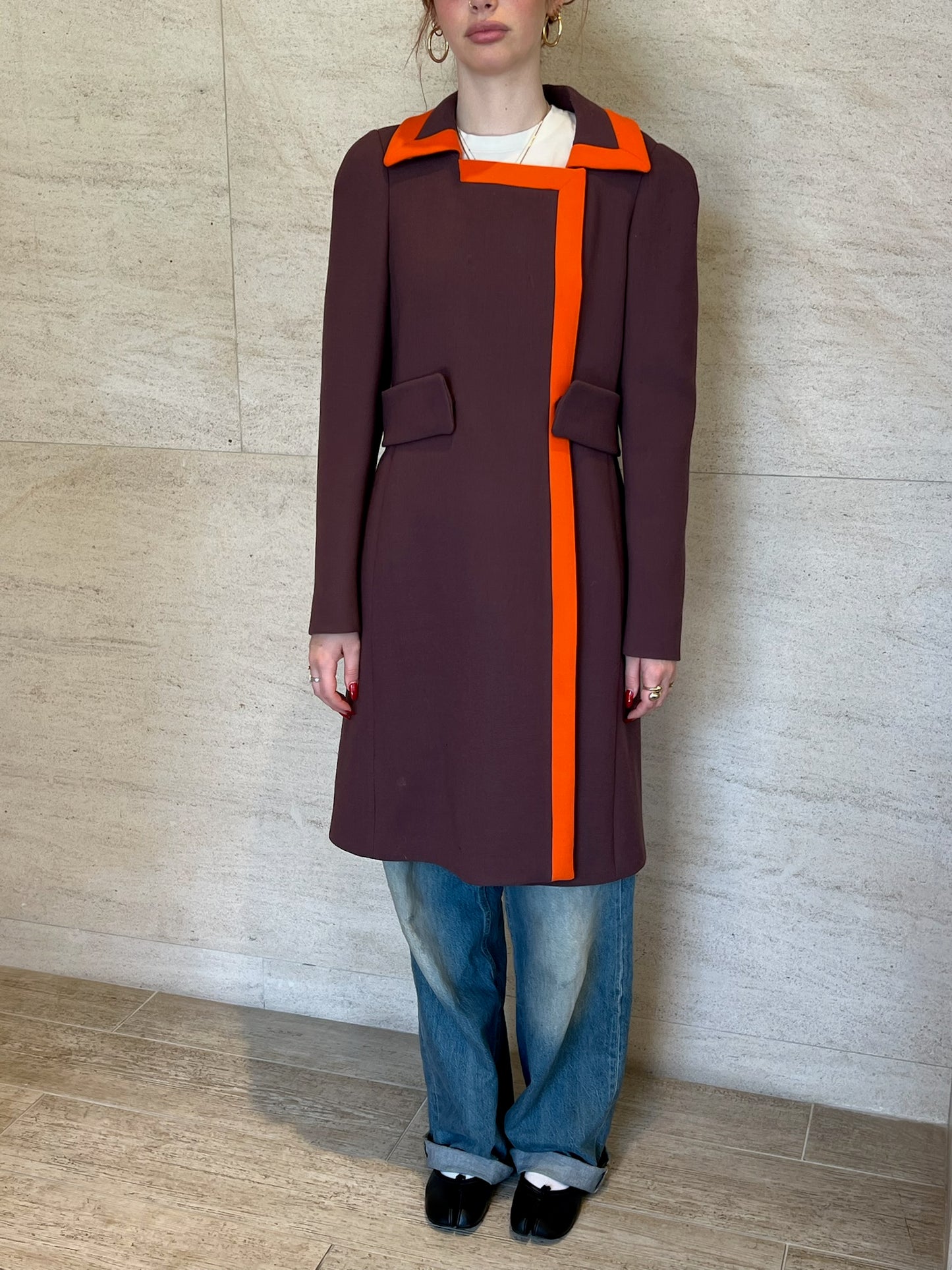Prada Fall/Winter 2001 Runway Color-Block Coat