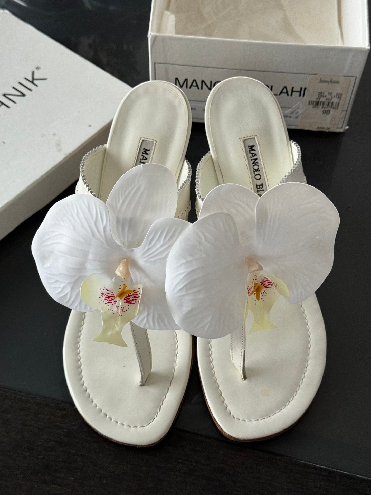 Manolo Blahnik Flower Mules 39.5