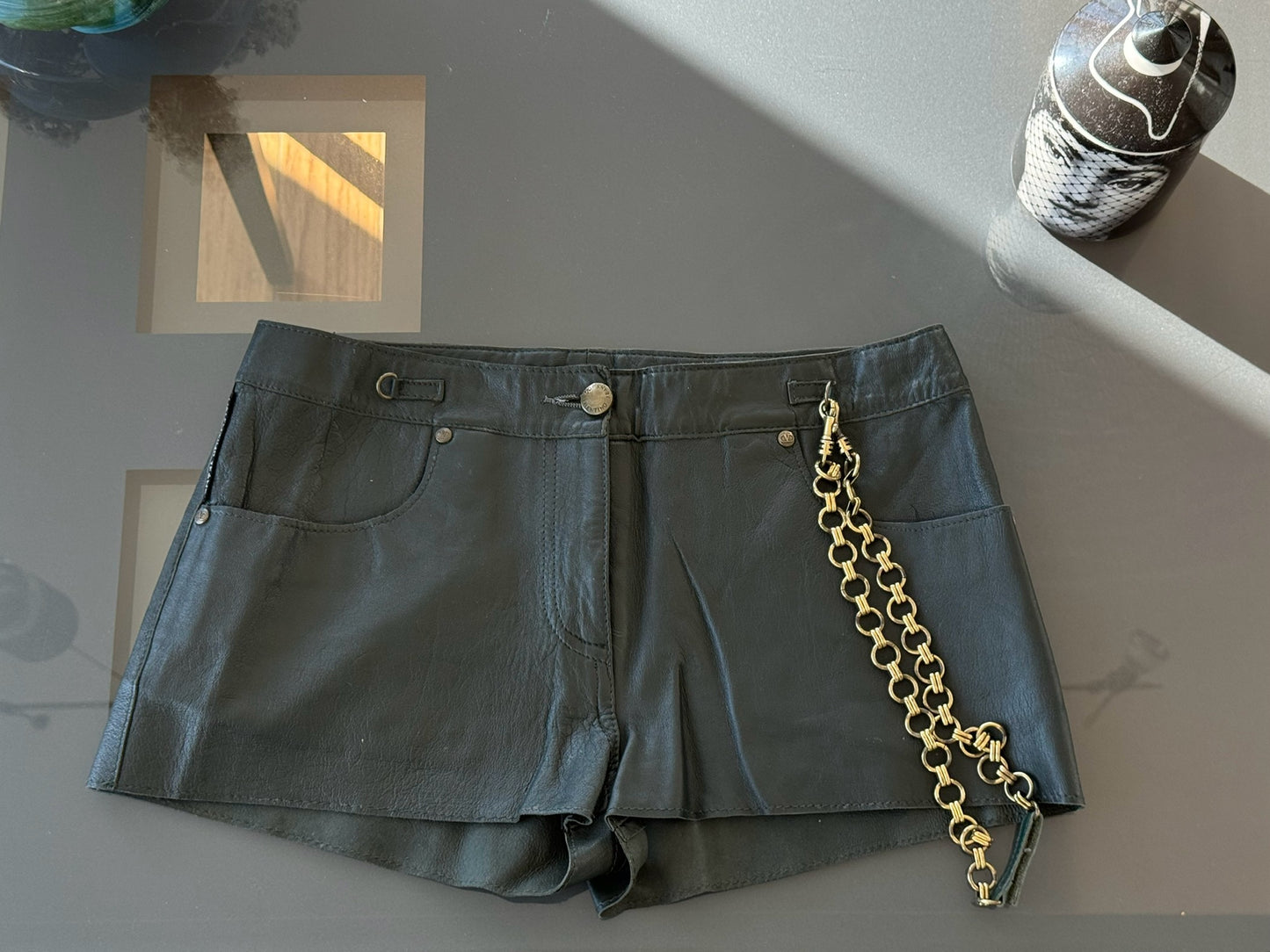 Valentino Jeans 100% Leather Shorts