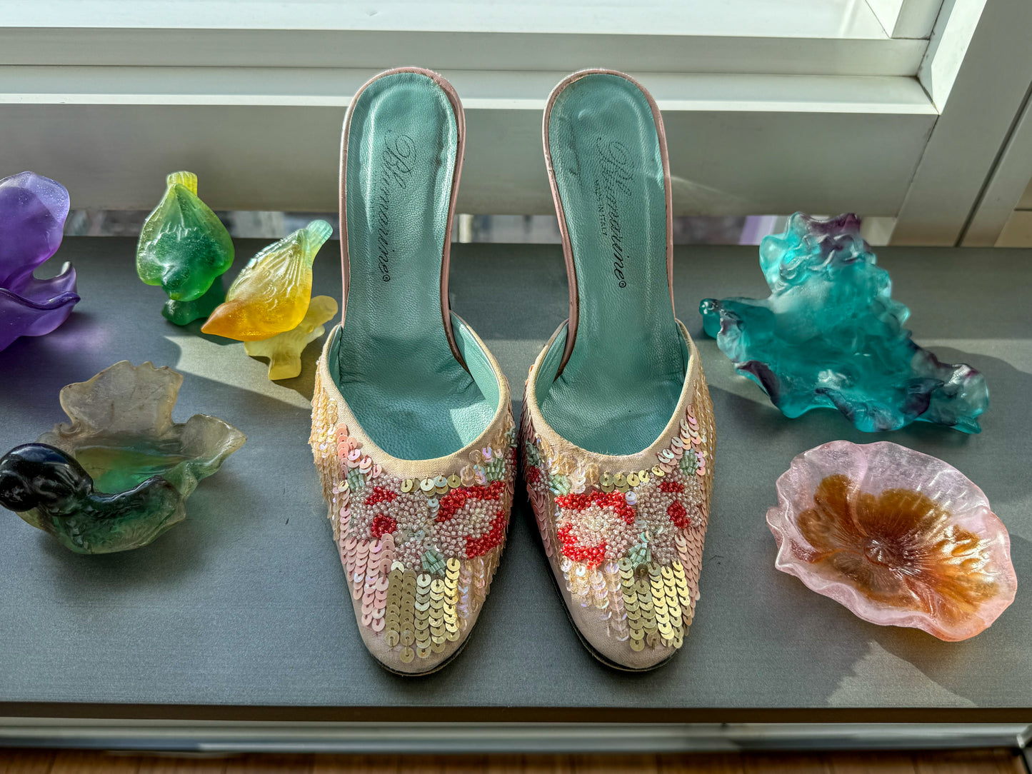 Blumarine s/s 2000 sequin heels 37