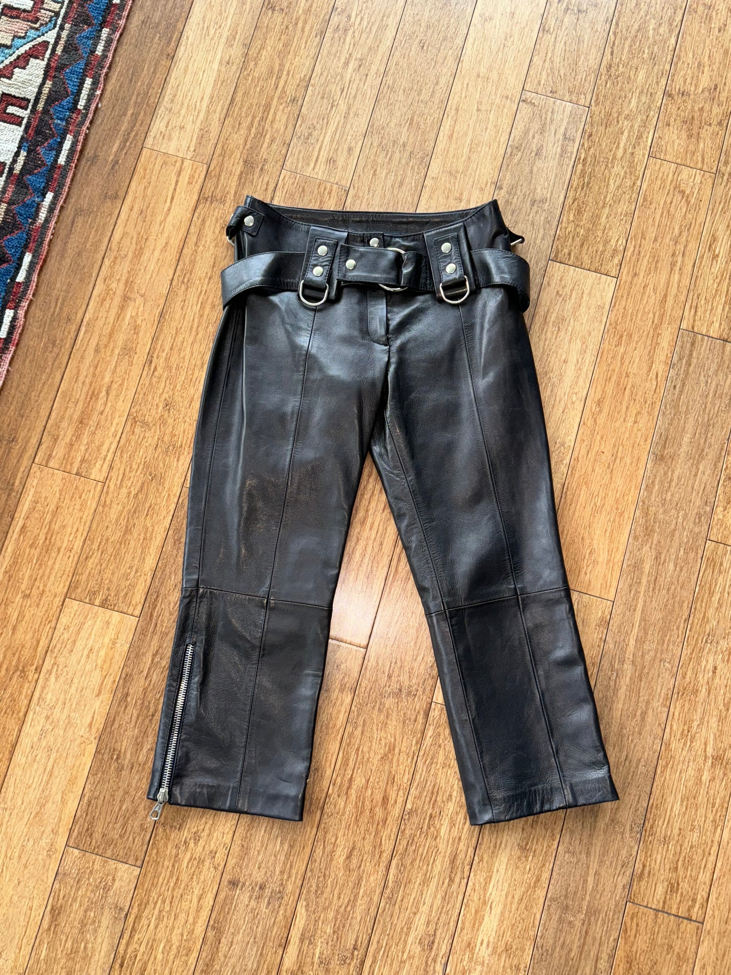 Dolce & Gabbana s/s ‘00 Bondage Leather Capris
