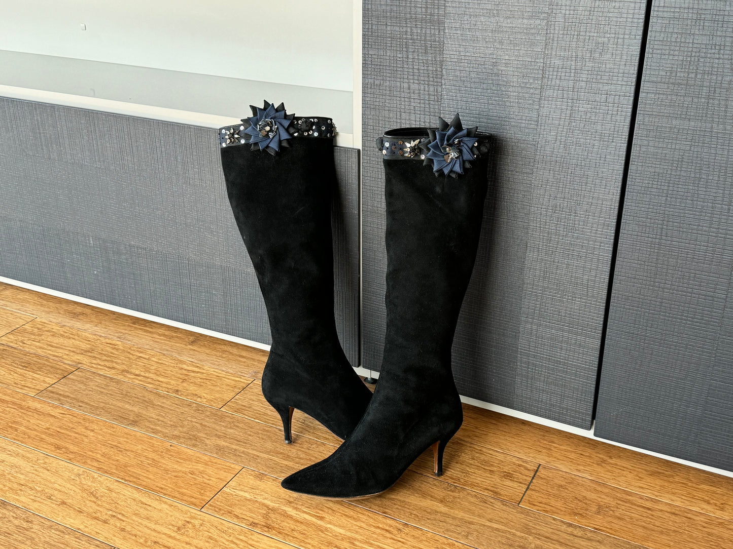 Vintage Moschino Cheap & Chic Suede Knee-High Boots 37
