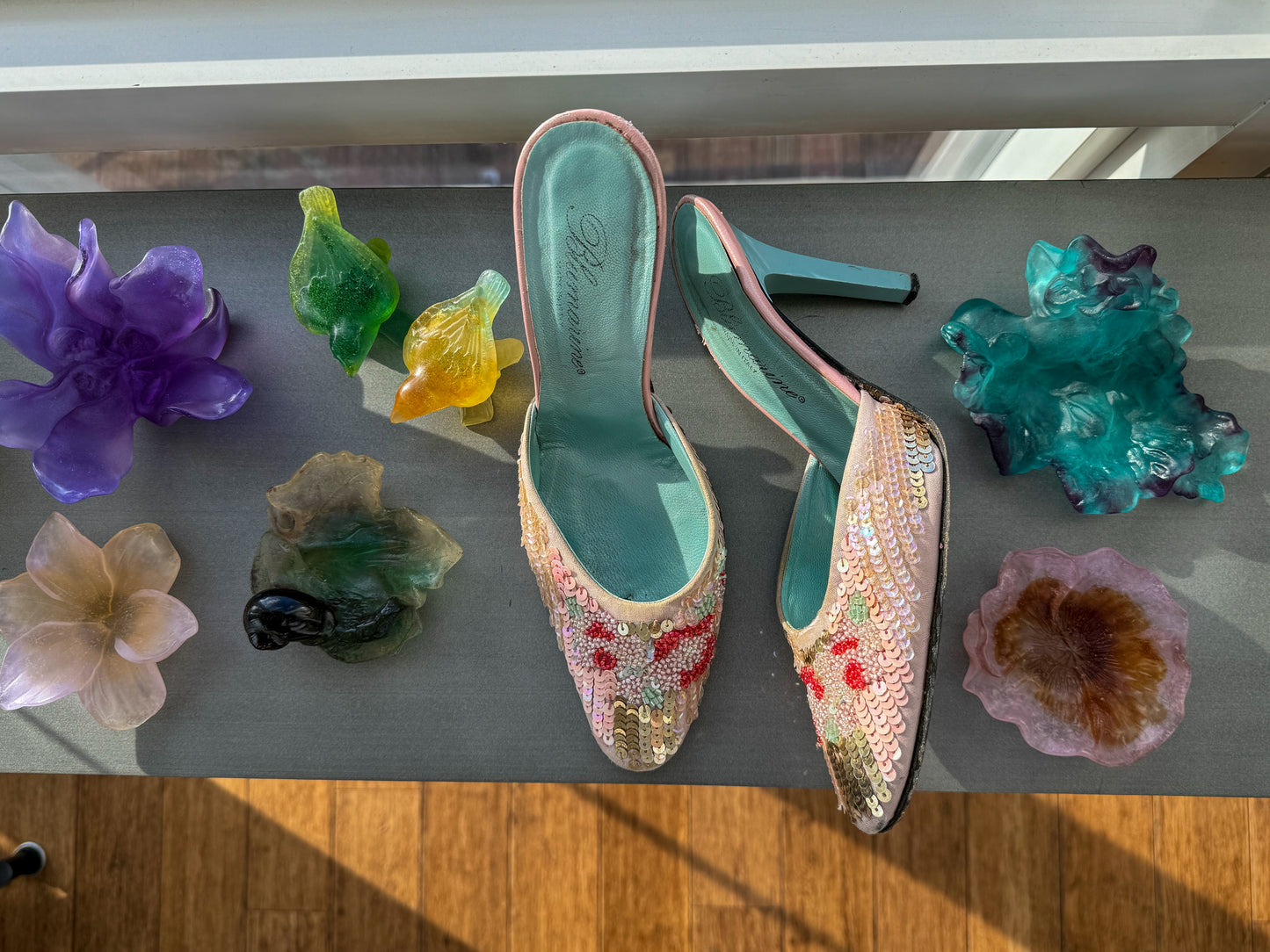 Blumarine s/s 2000 sequin heels 37