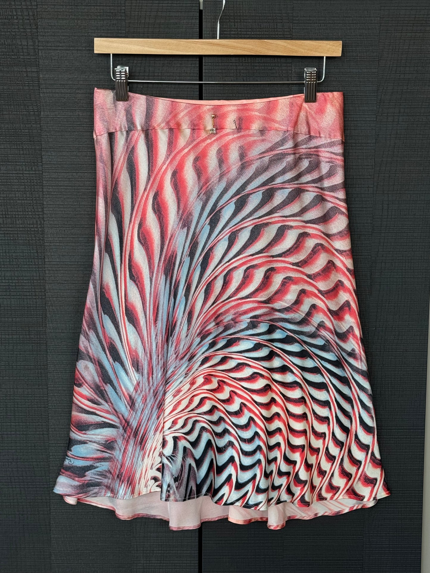 Roberto Cavalli s/s 2001 Piercing Psychedelic Midi Skirt