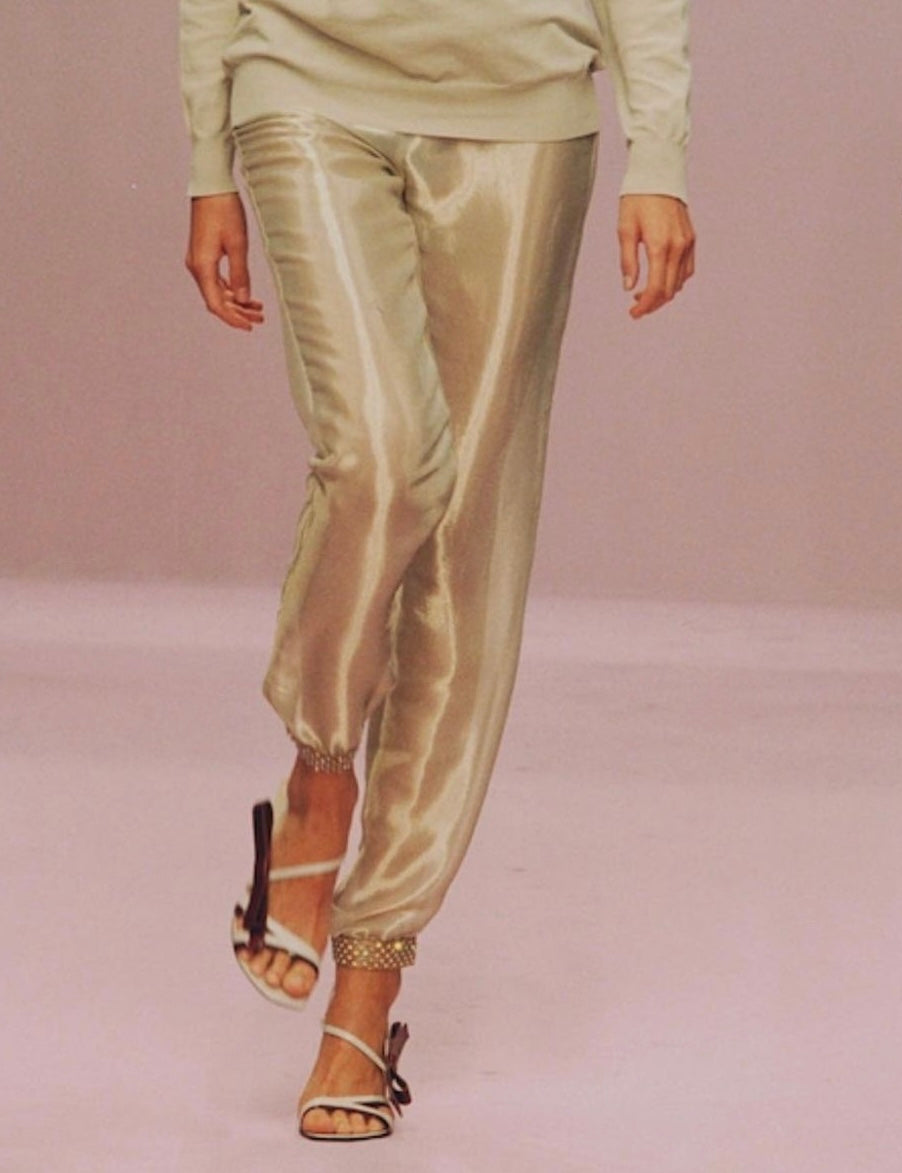 Miu Miu s/s ‘99 rhinestone capri pants