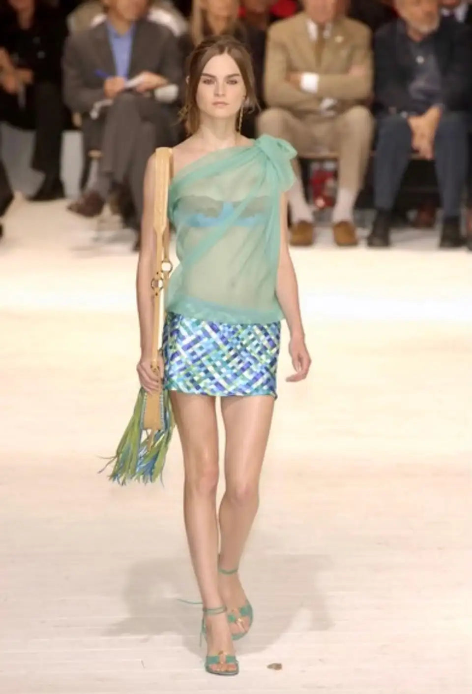 Dolce & Gabbana s/s 2002 Runway Woven Ribbon Skirt