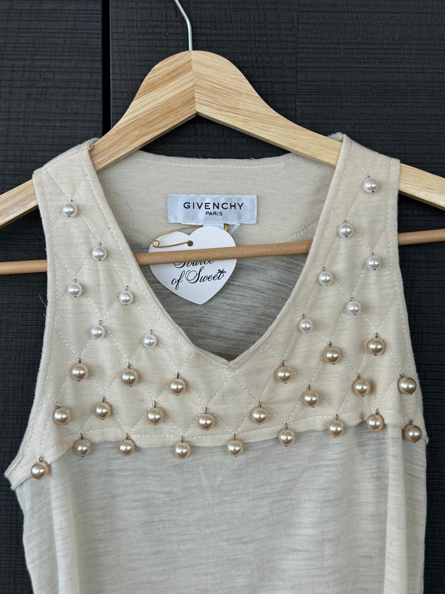 Givenchy Pearl Embellished Tank Top