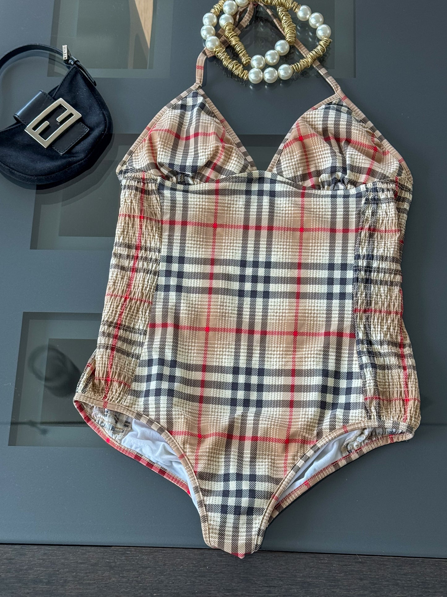 Vintage Burberry One-Piece Swimsuit