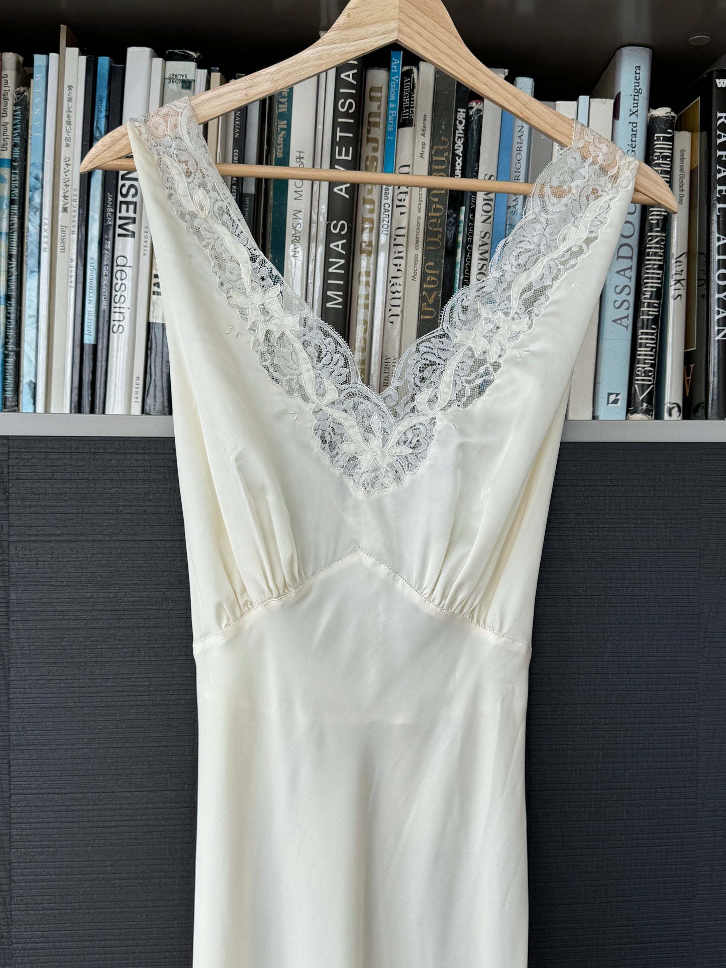 Vintage Ivory Silk Slip Dress