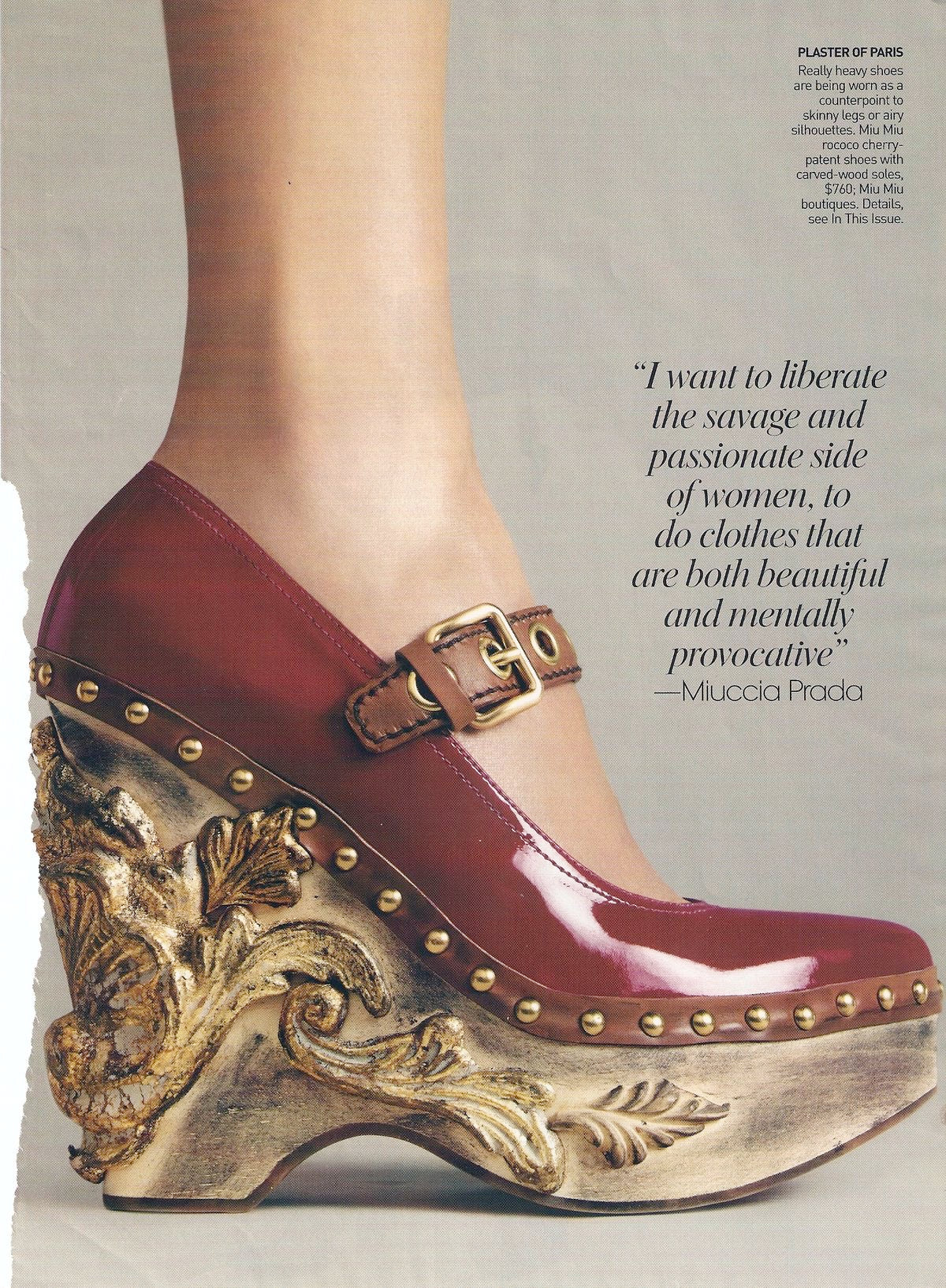 Miu Miu F/W 2006 Rococo Carved Wedge Heels 37