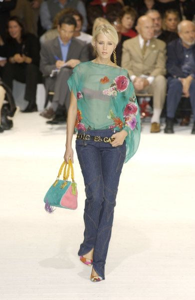 Dolce & Gabbana s/s 2002 Butterfly Denim Capris