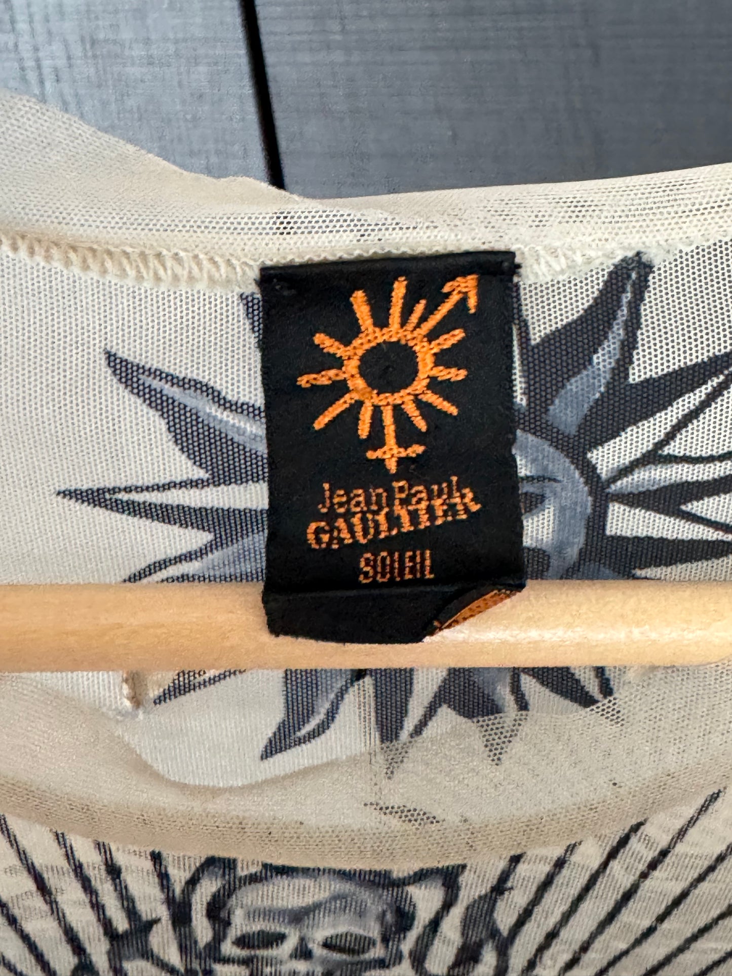 Jean Paul Gaultier Soleil SS1996 “Safe Sex Forever” Mesh Top