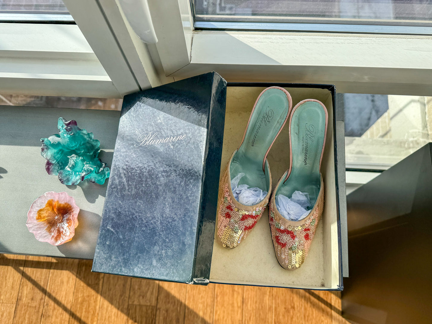 Blumarine s/s 2000 sequin heels 37