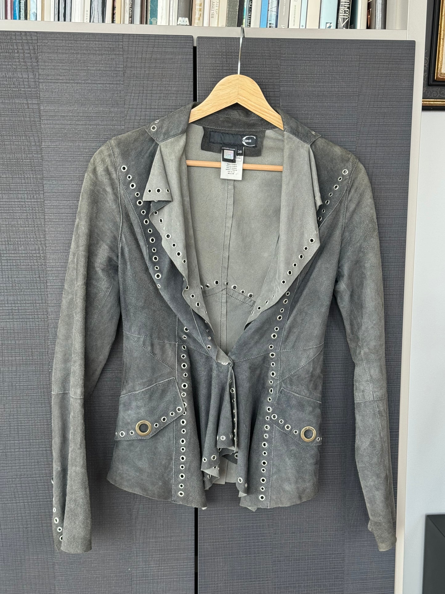 Just Cavalli 2000s Suede Eyelet Jacket