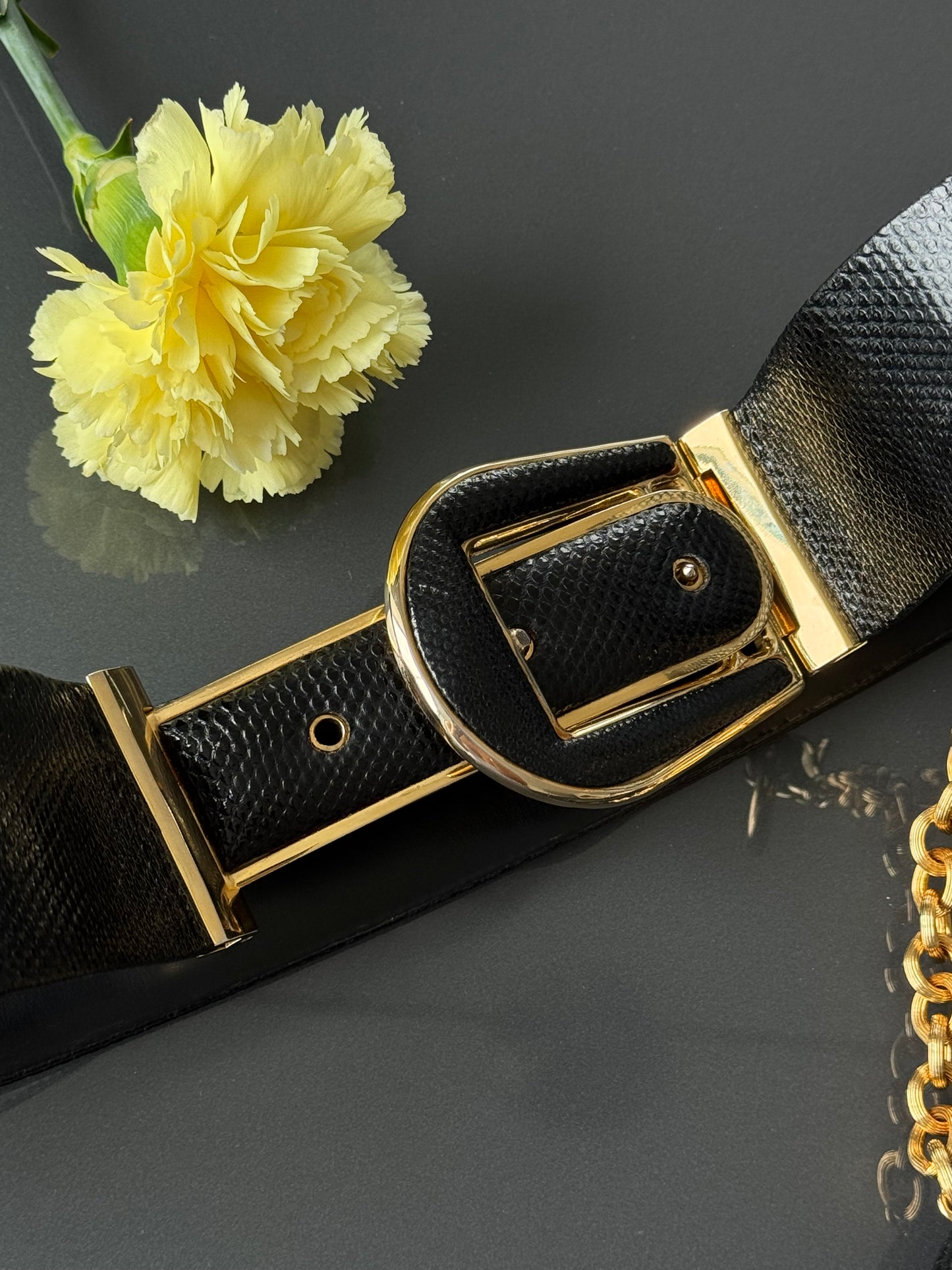 1980s Judith Leiber Lizard Belt with detachable Coin Purse