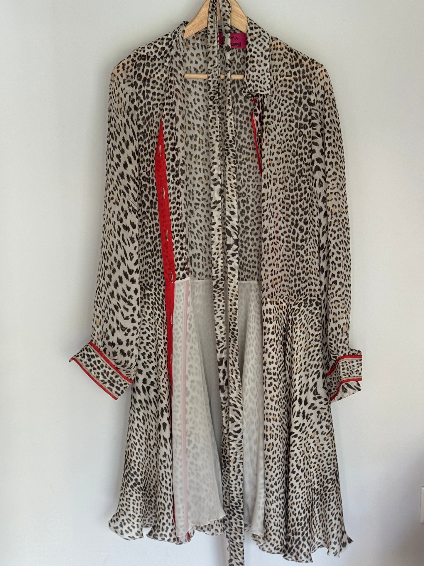 Roberto Cavalli “La Robe” Silk Leopard Dress
