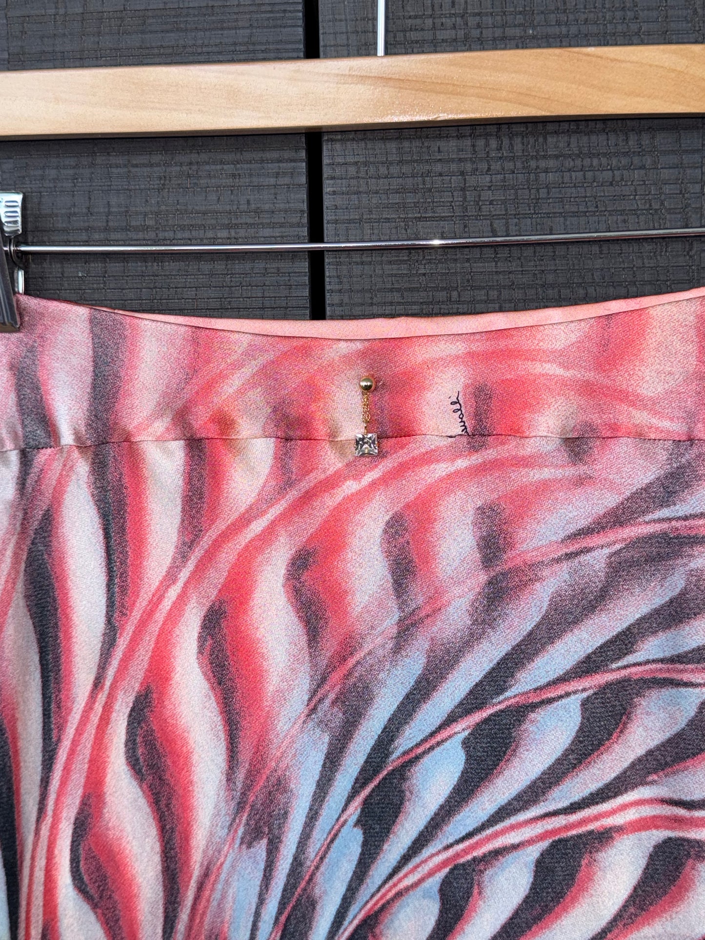 Roberto Cavalli s/s 2001 Piercing Psychedelic Midi Skirt