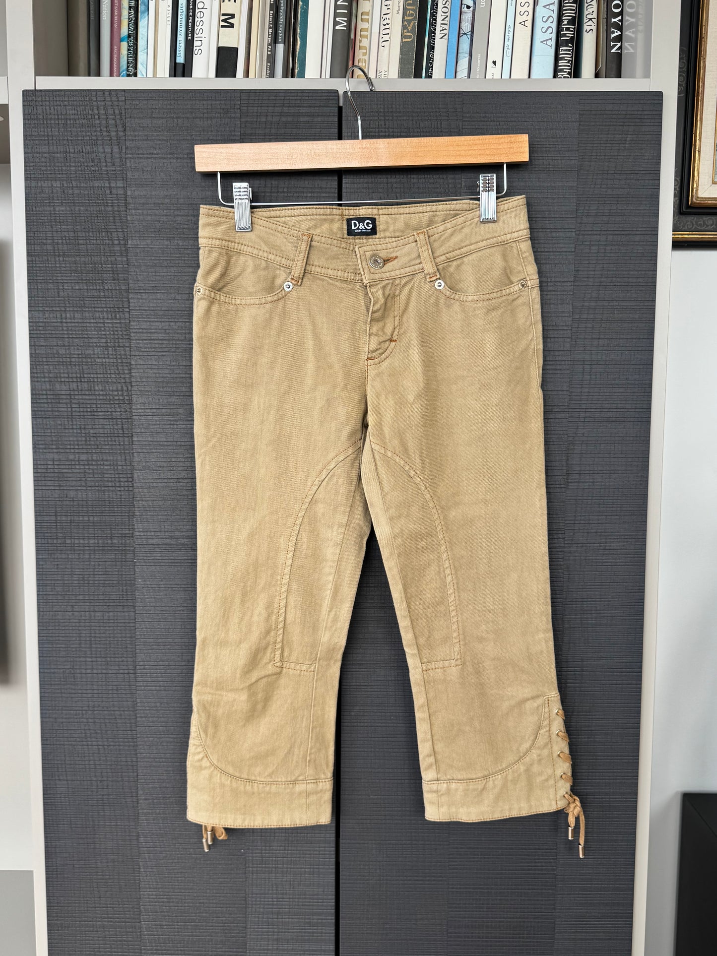 Vintage D&G Lace-Up Capri Pants