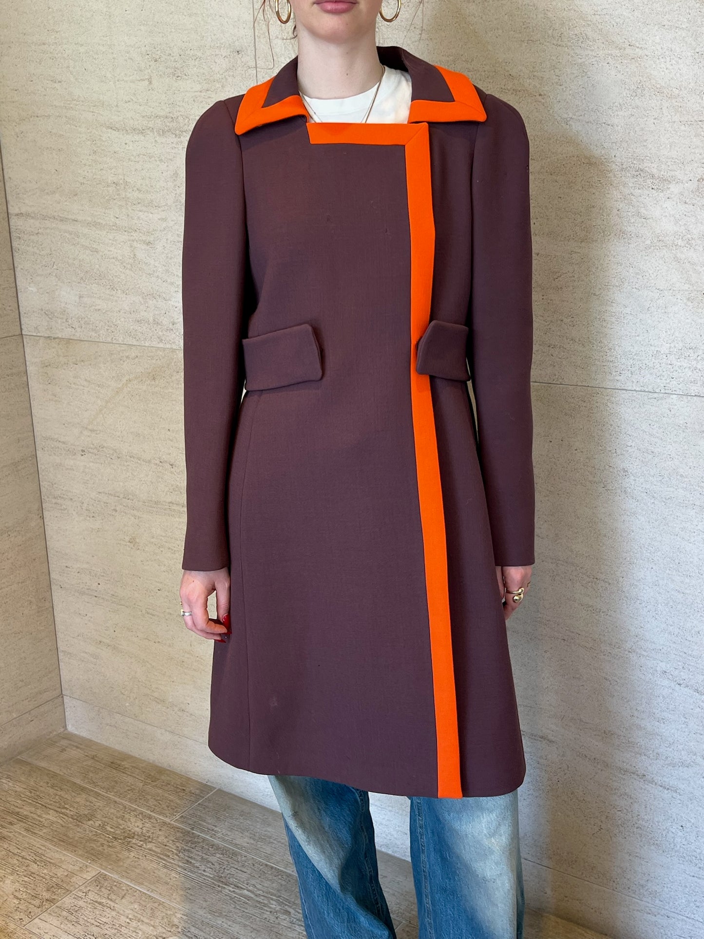 Prada Fall/Winter 2001 Runway Color-Block Coat
