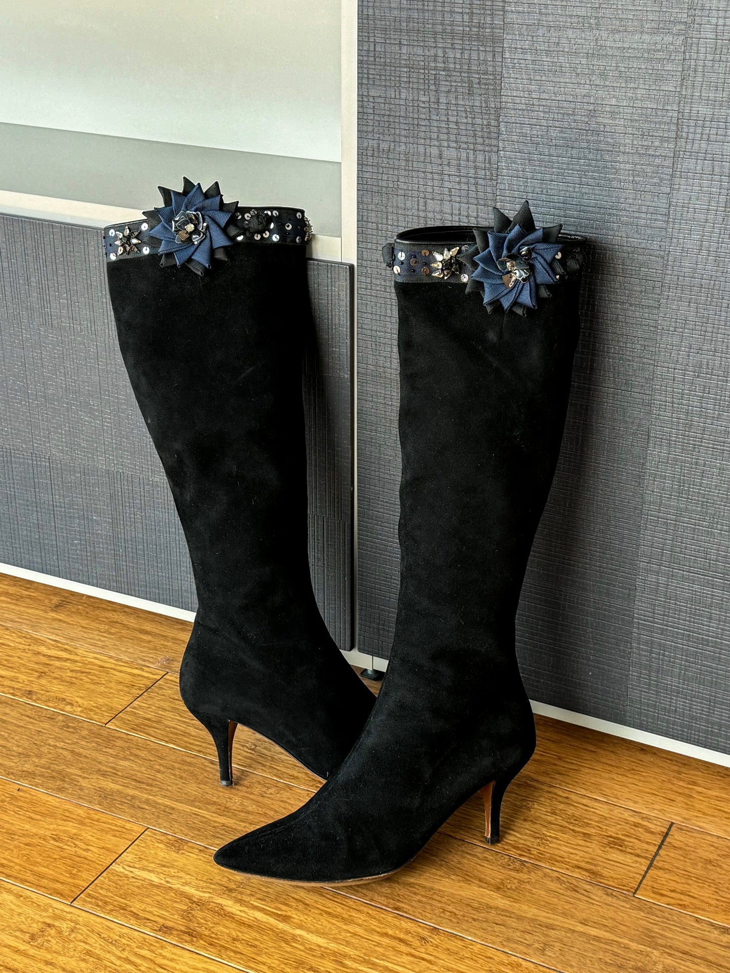 Vintage Moschino Cheap & Chic Suede Knee-High Boots 37