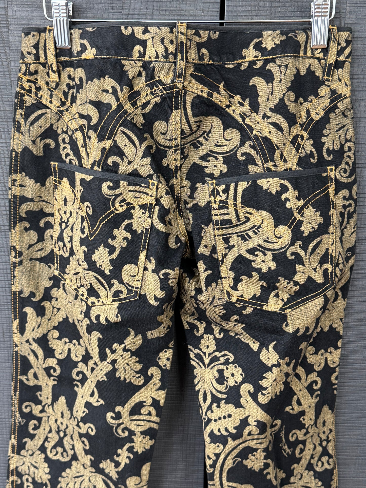 JustCavalli Baroque Lace-Up Denim Runway 2006