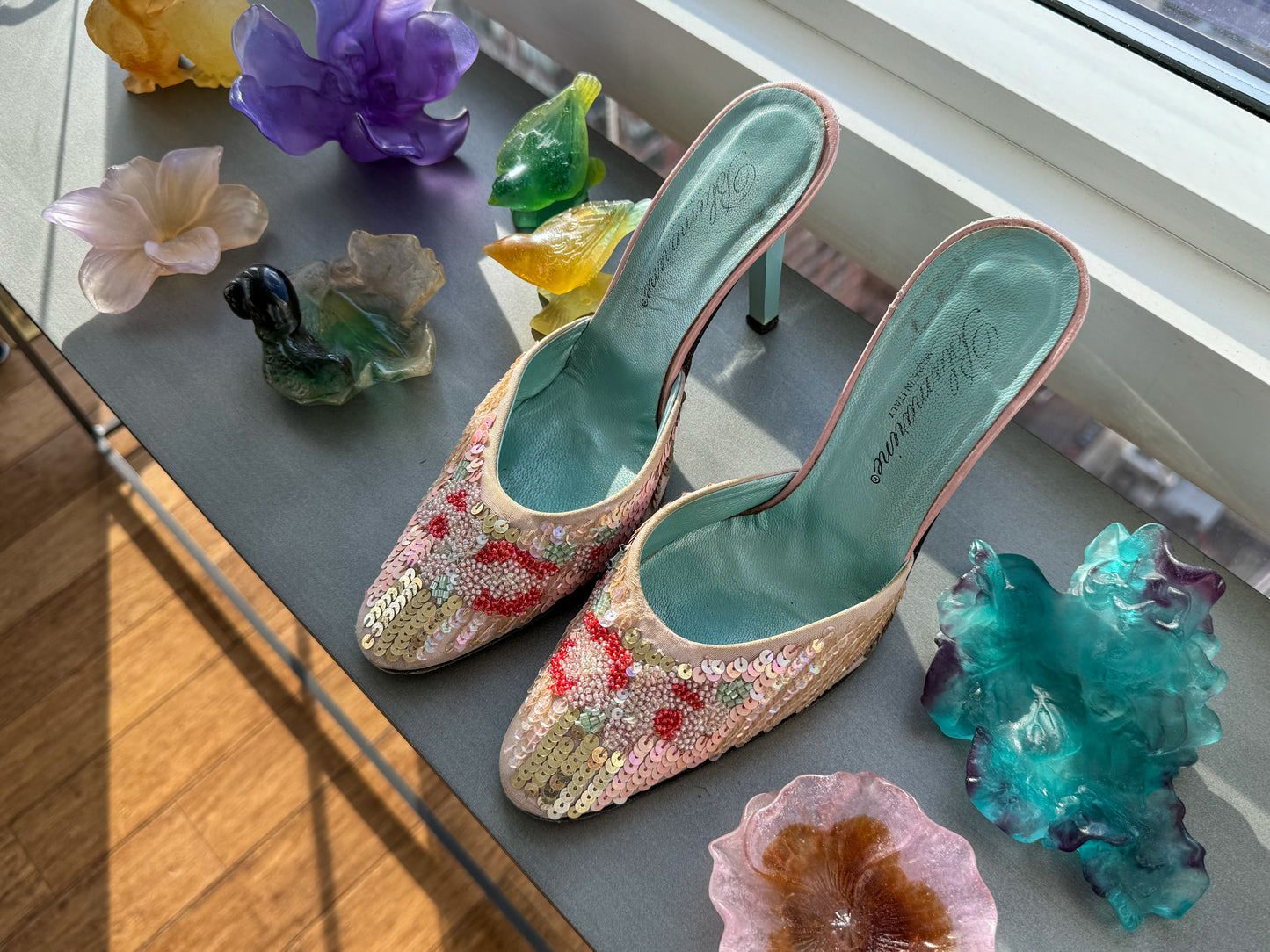 Blumarine s/s 2000 sequin heels 37