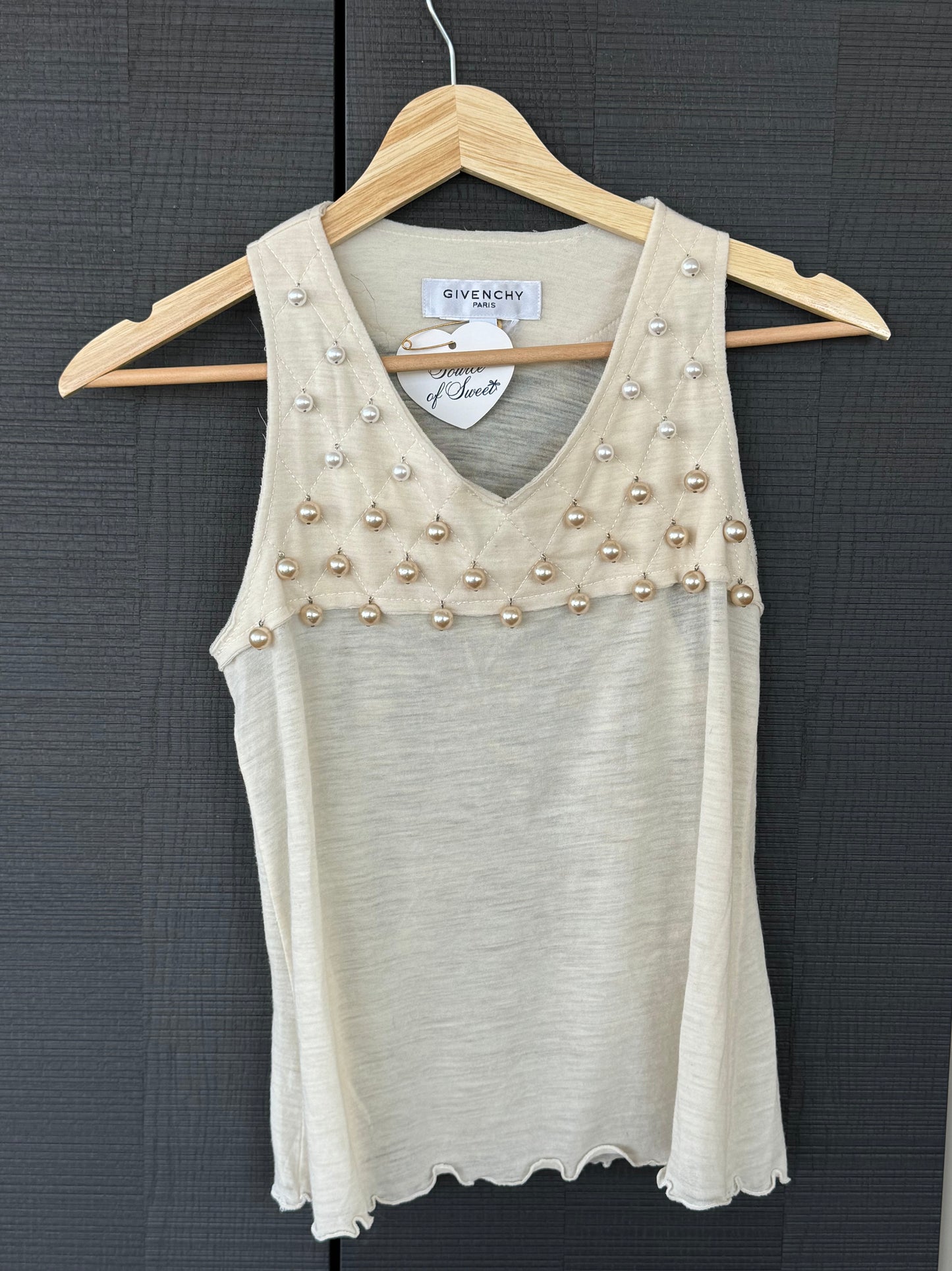Givenchy Pearl Embellished Tank Top