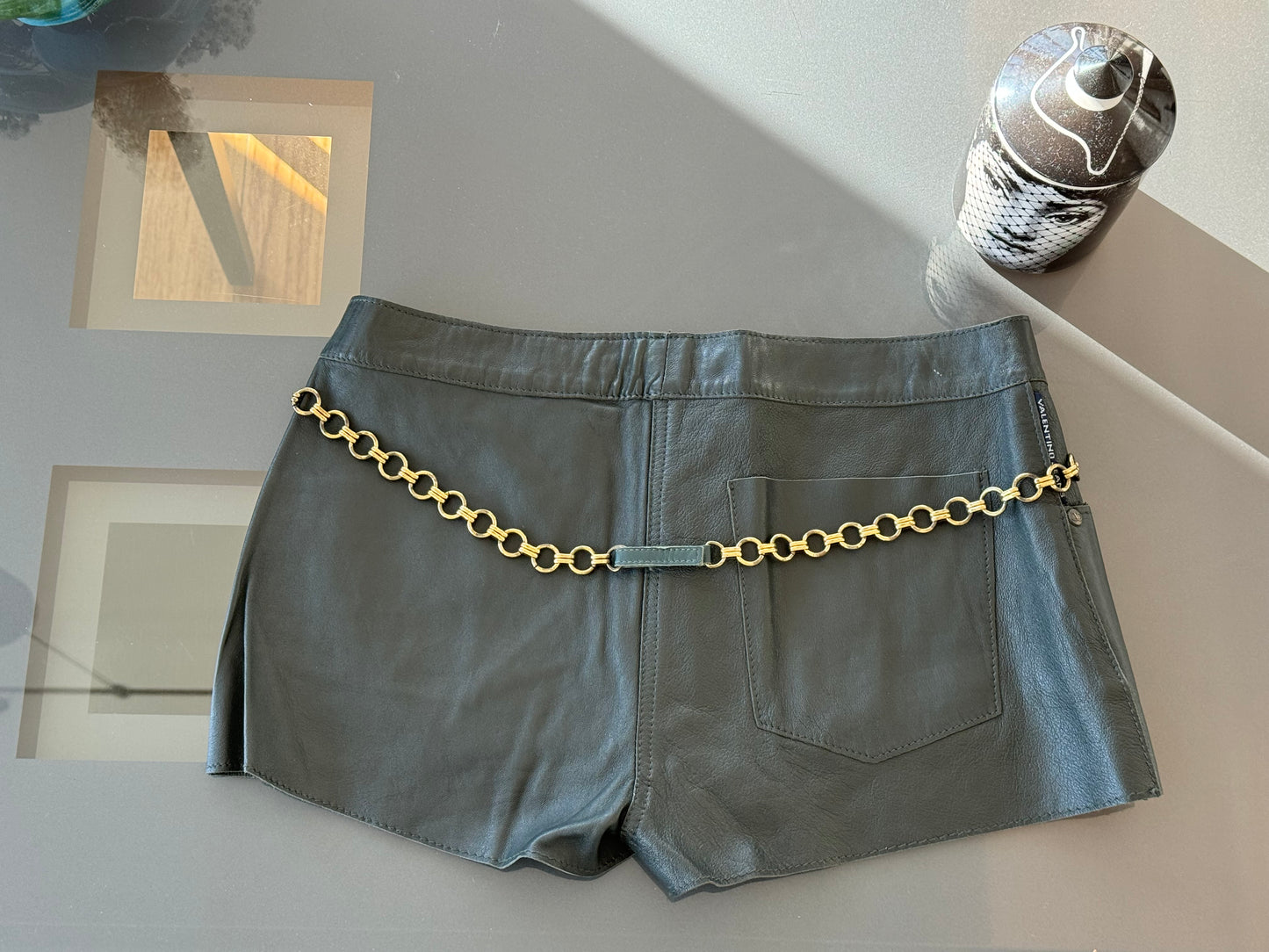 Valentino Jeans 100% Leather Shorts