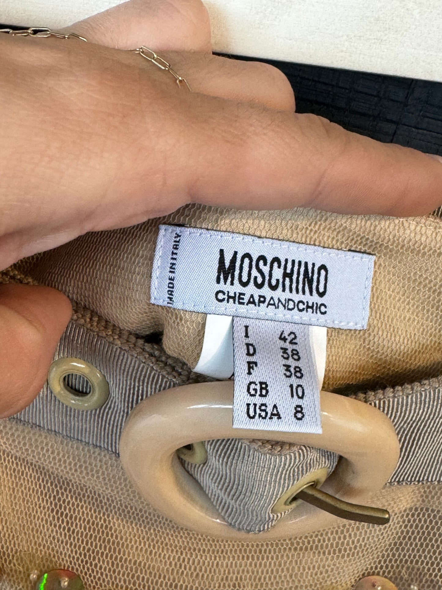 Moschino Cheap & Chic Flower Sequin Skirt