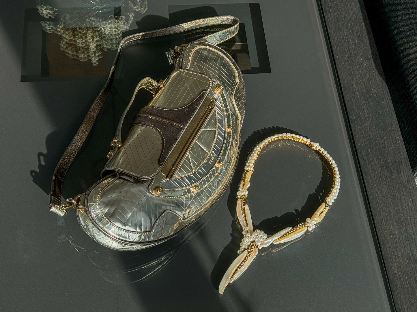 Fendi Gold Vanity Mirror Purse
