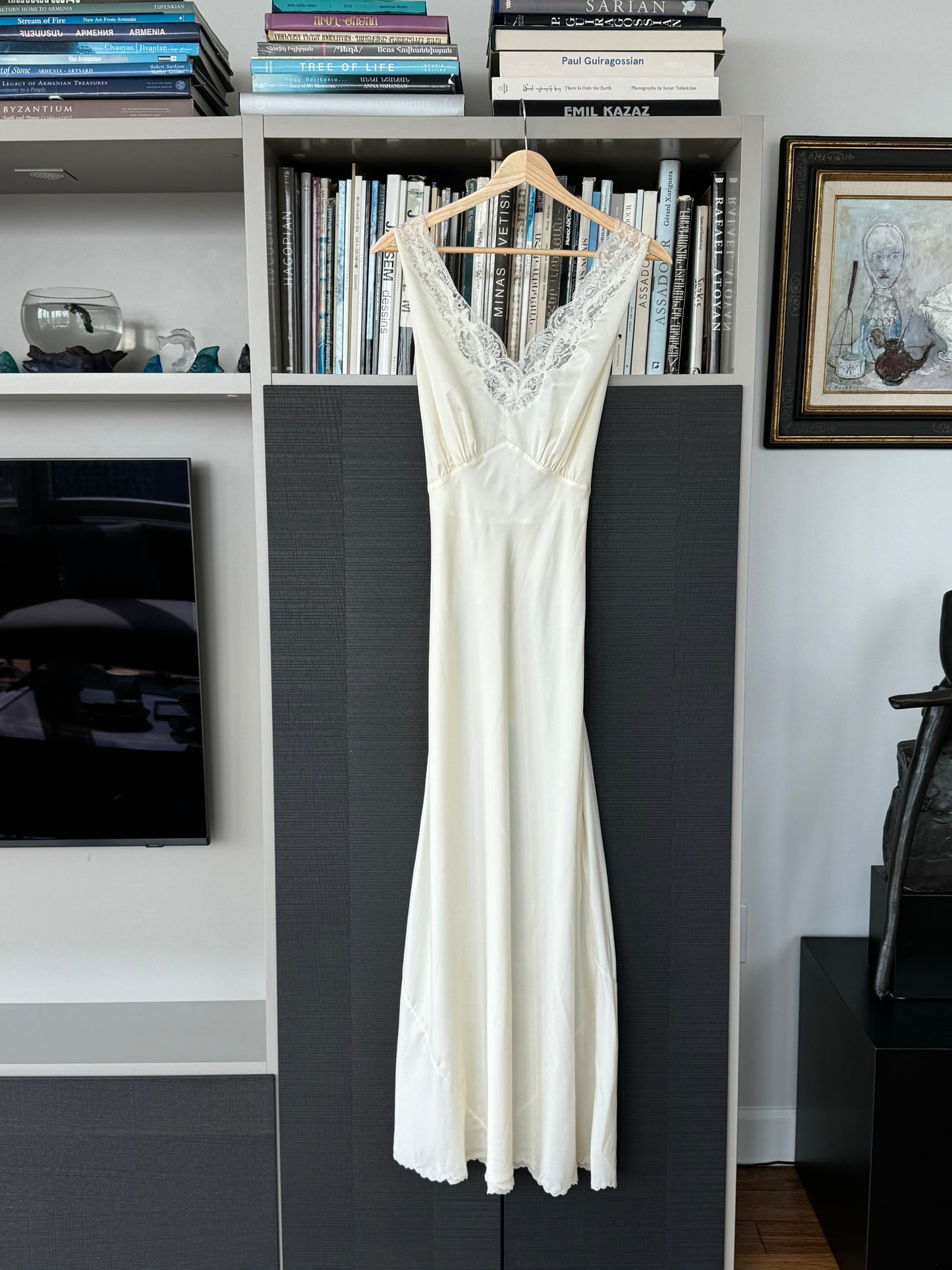 Vintage Ivory Silk Slip Dress