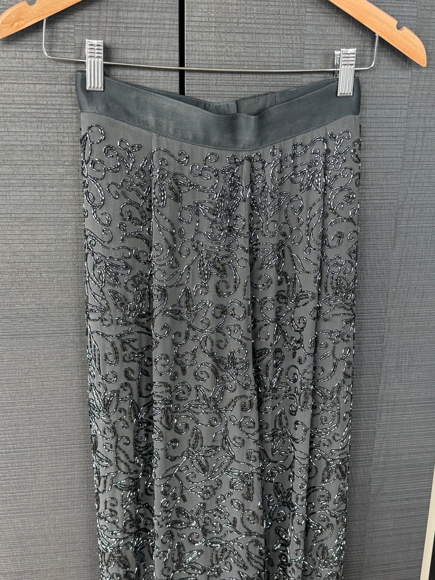 Emanuel by Emanuel Ungaro Vintage Silk Beaded Pants